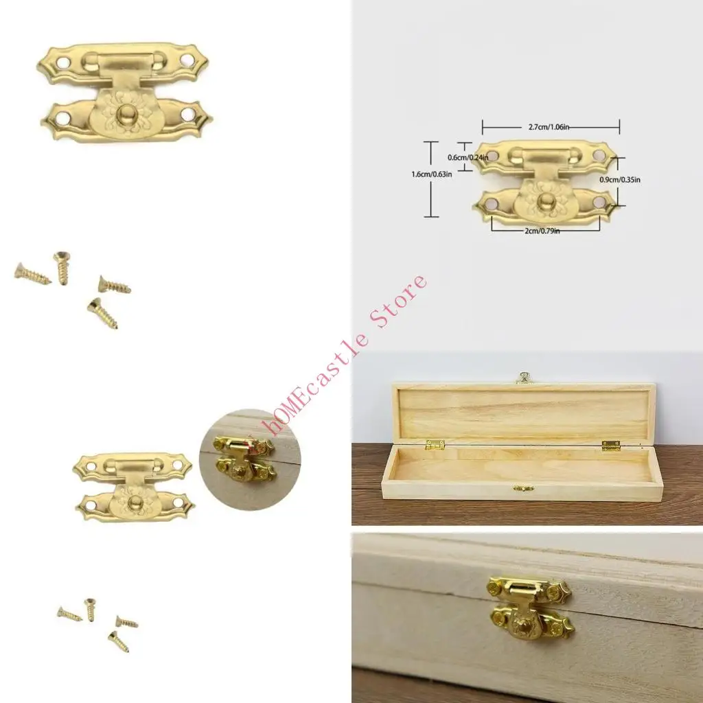 63HF 8Pieces Elegant Box Latches With Screws Designs Convenient for Secure Closures