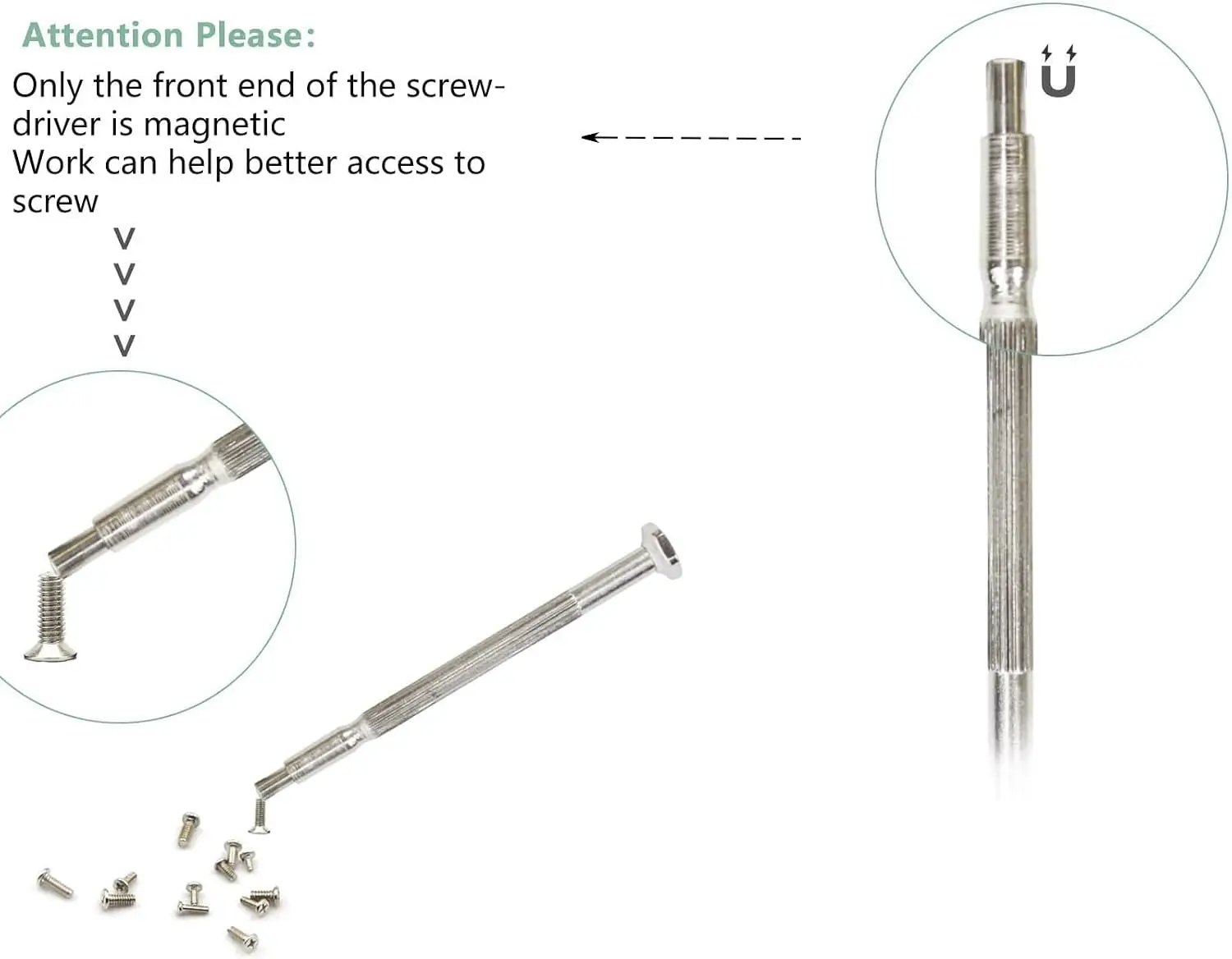 11PCS Small Precision Screwdriver Set, Premium Mini Screw Driver Set Kit, 6 Different Sizes of Flat Head Philips Screwdrivers for Watch, Eyeglasses, Electronics, Repair Box