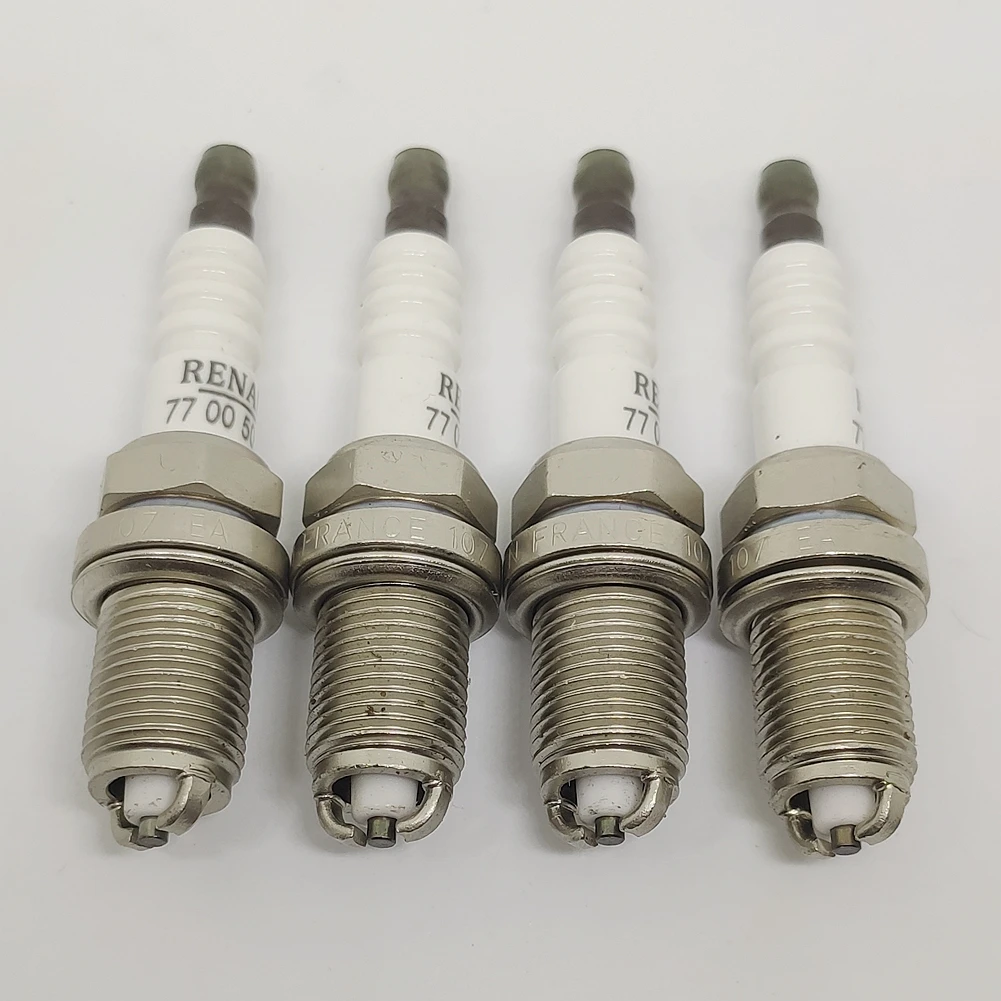 4pcs/set 7700500168 Spark Plug fit for RENAULT SANDERO STEPWAY LOGAN LOGAN THALIA TWINGO 1.4L 1.6L 1.2L K7M K7J D7F Engine 1998-