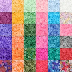 450g / bag 2mm / 3mm / 4mm super excellent transparent frosted glass rice beads scattered beads DIY beading material