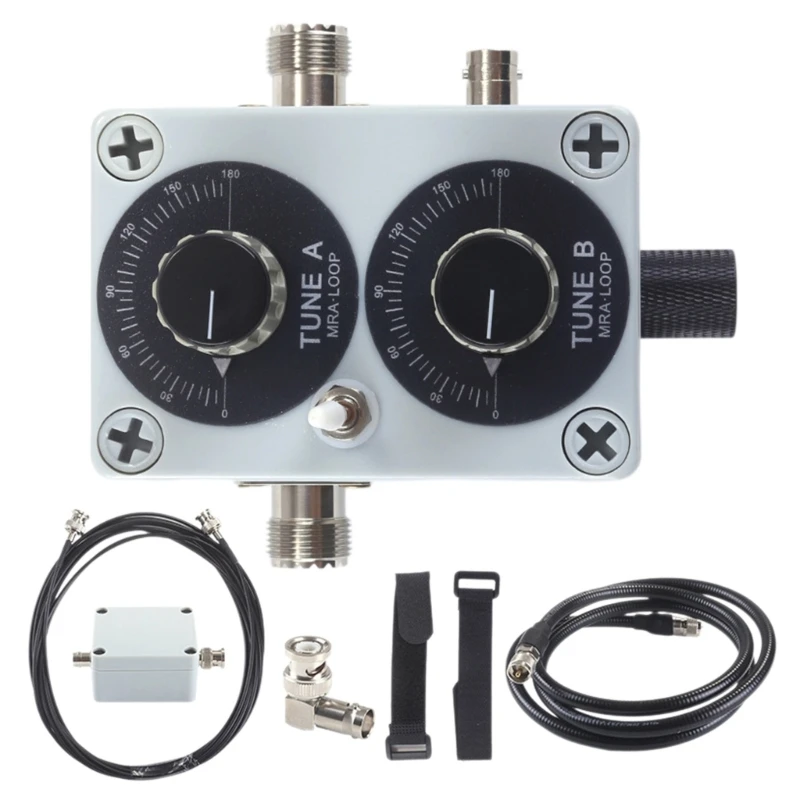 Shortwave Antennas Set with 20 W Input Limit, 2 Indexed Tuning Controls and BNC Female Output for Portable Low-Power QRP D2RC