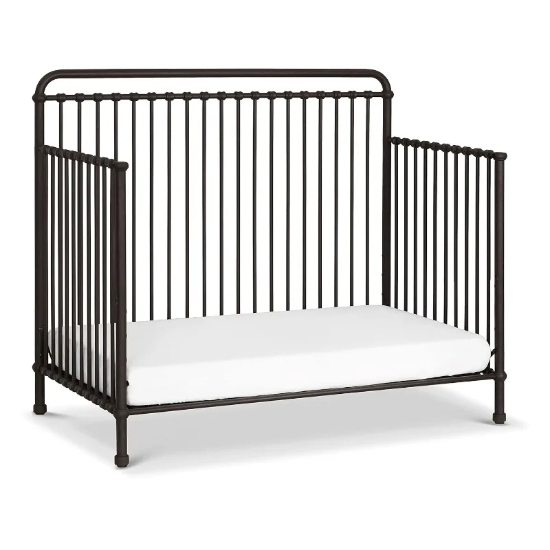 Namesake Winston 4-in-1 Convertible Metal Crib in Vintage Iron, Greenguard Gold Certified