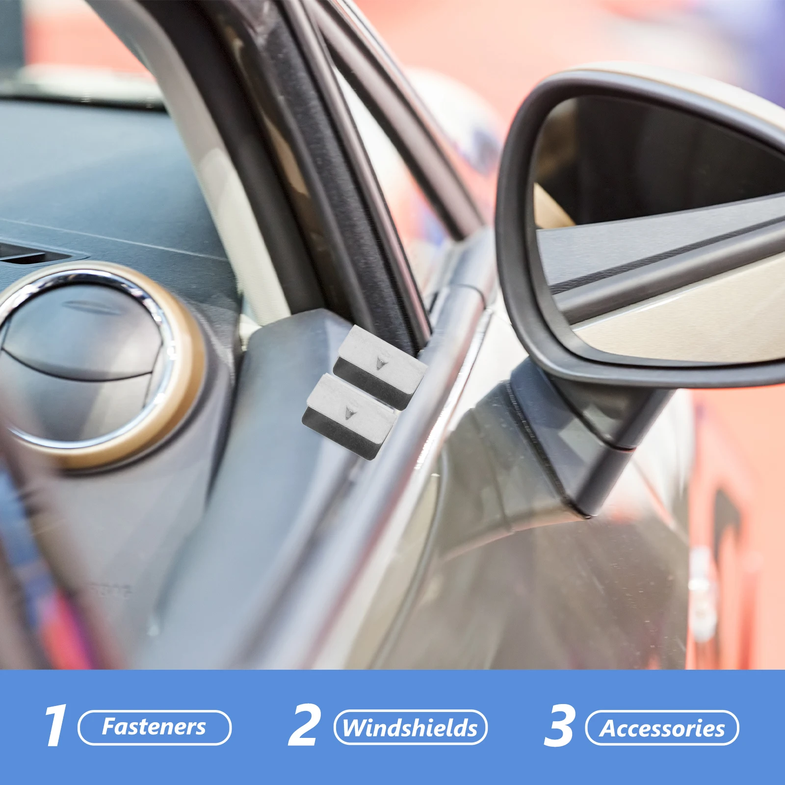 

10pcs Windshield Wind Deflector Clips Metal Car Retainer Rain Gutter Clips Heavy Duty Fixing Automotive Durable Secure