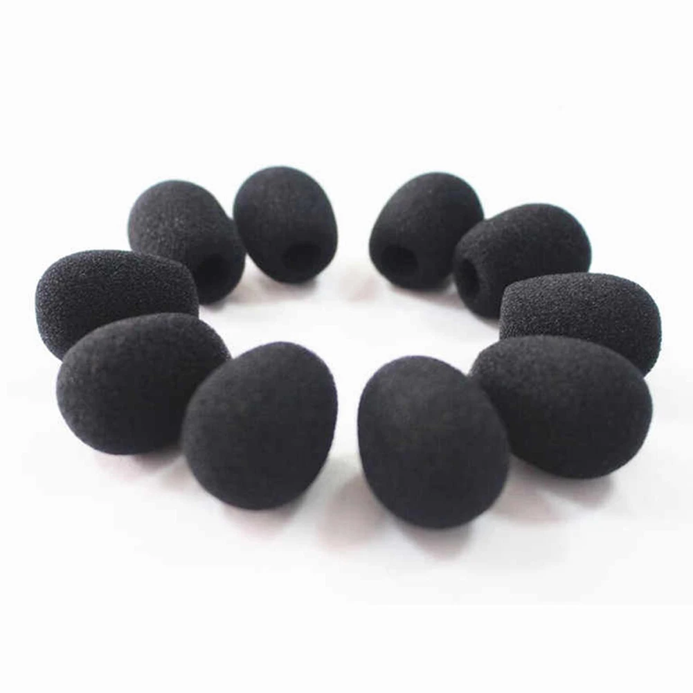 10 stücke 6mm Mini Headset Mikrofon Abdeckung Schwamm Schaum Windschutzscheibe Ersatz Lavalier Schwanenhals Konferenz Mic Abdeckung – Detail 7