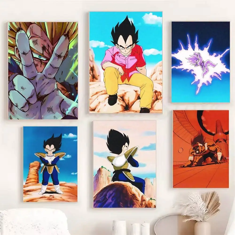 Anime Dragon Ball Vegeta Posters Fancy Wall Sticker for Living Room Bar Decoration Wall Decor