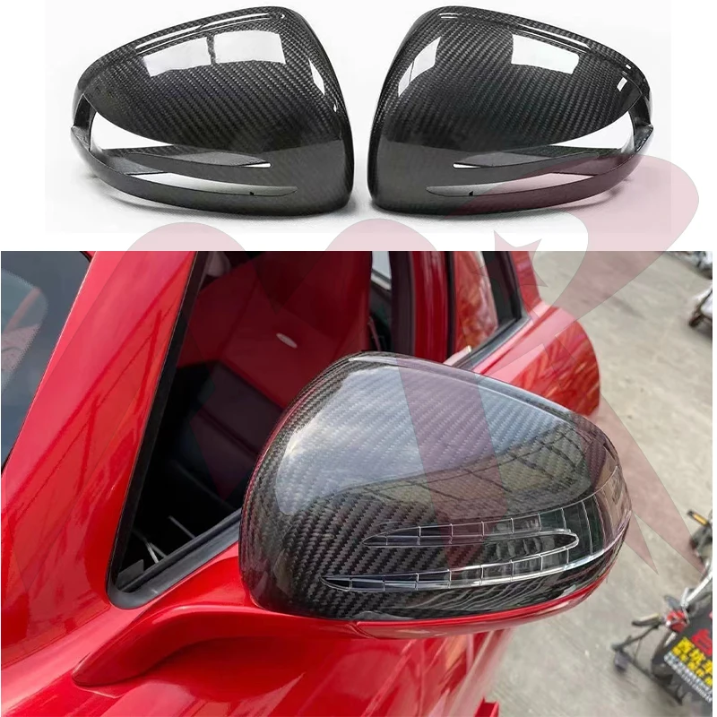 

100% Real Carbon Fiber Side Mirror Cover Caps For Mercedes Benz R172 SLK SLC SL AMG GT GTS GTR Replacement Style