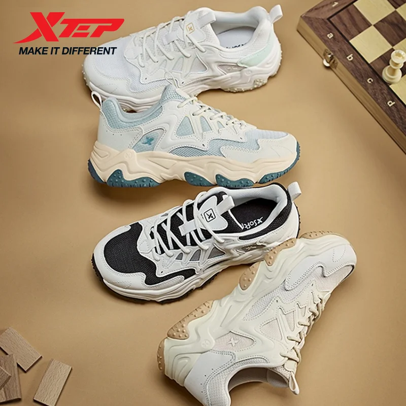 Xtep Youmu Women\'s Casual Shoes 2025 Summer Lightweight Breathable Thick-soled All-matched Retro Leisure Shoes 875218320009