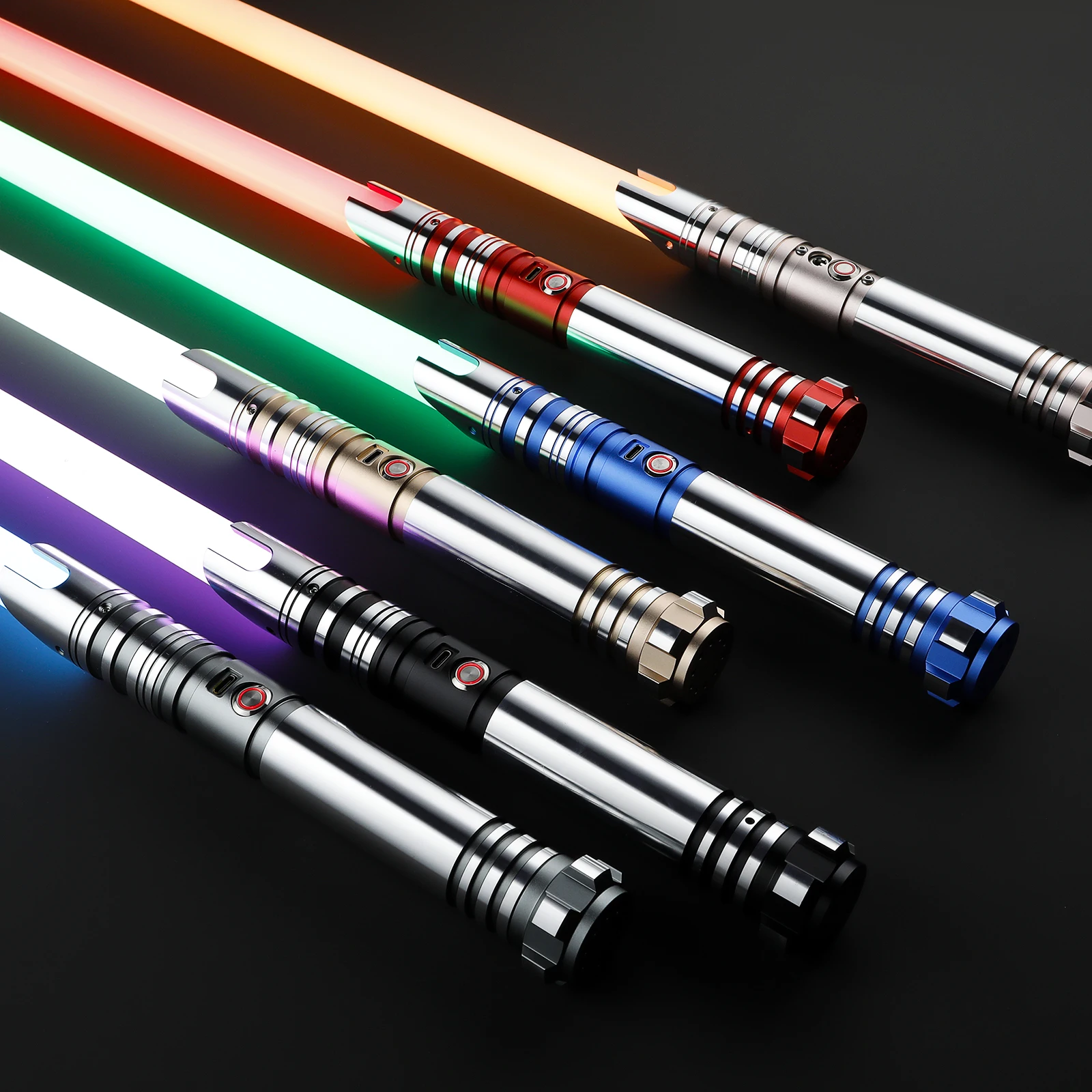 LGT Saberstudio Metal Hilt Force Heavy Dueling Light Saber Cambio colore infinito con 16 caratteri sonori Altalena liscia e sensibile