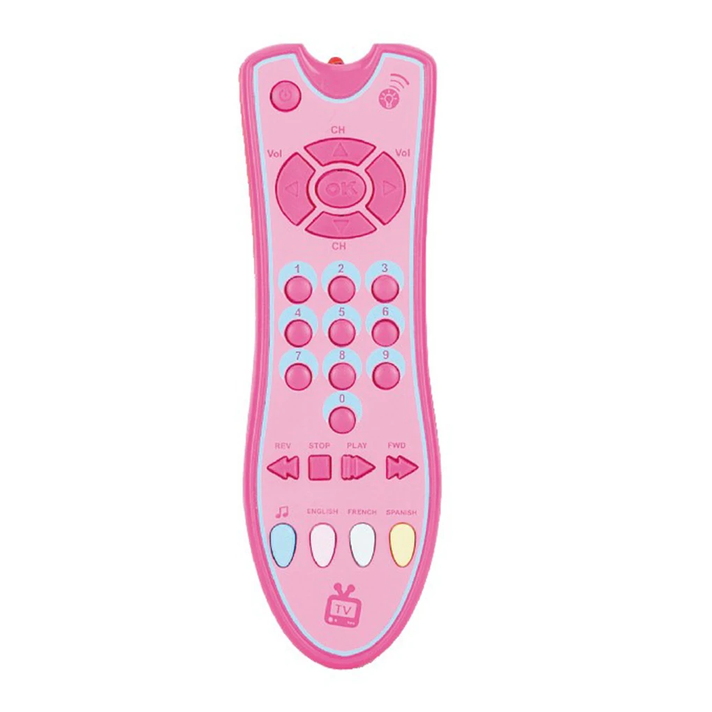 

Babies TV Remote Control Toy Battery Powered Toys Color Random Pink