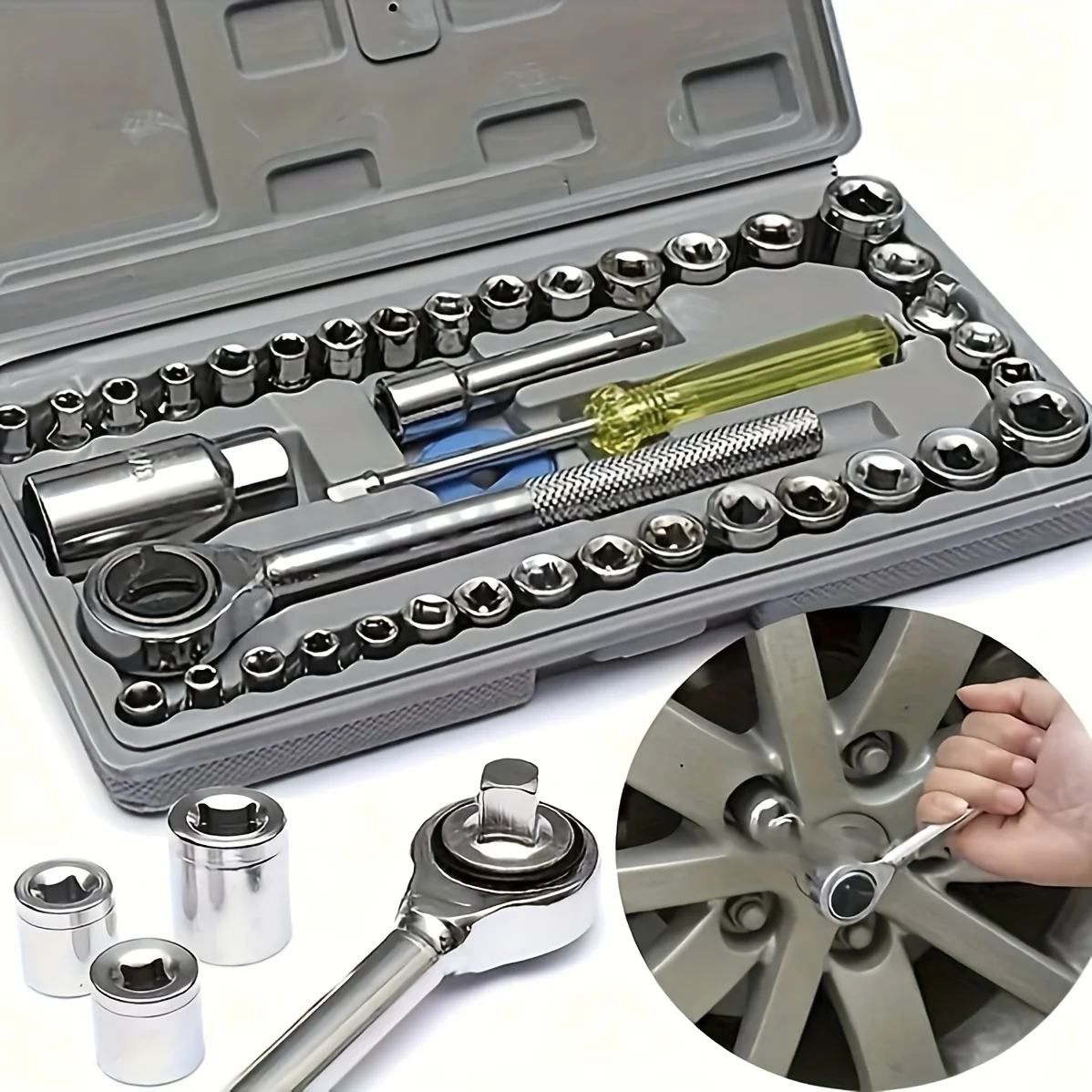 

Fix It Yourself! 40-Pc Car Repair Kit for Emergency & Bike Maintenance