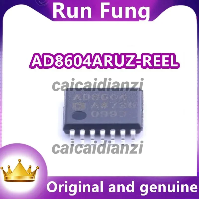 

10 шт./лот AD8604ARUZ-REEL AD8604ARUZ CMOS-усилитель, 4-канальный, Rail-to-Rail, 14-TSSOP, новый, оригинальный