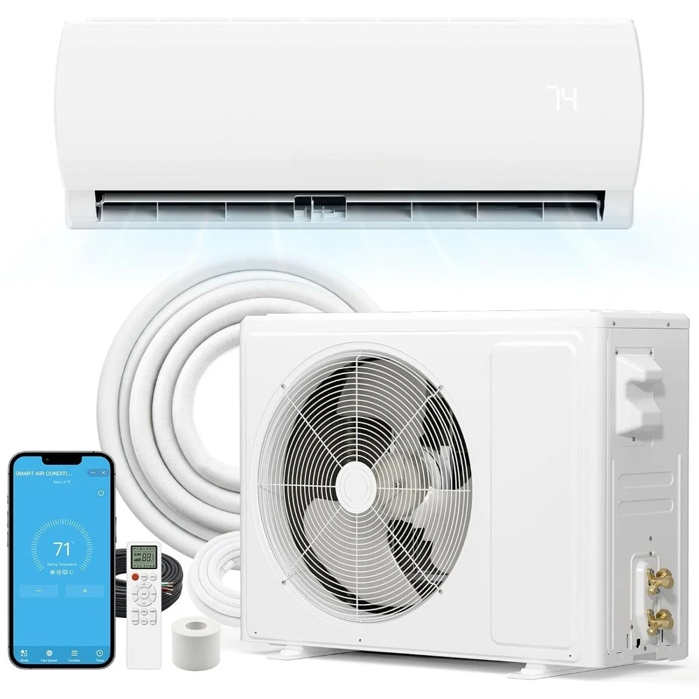 12000 BTU Mini Split Air Conditioner & Heat Pump, 110/120V Ductless Inverter AC/Heating System, WiFi Enabled, Works, Customized