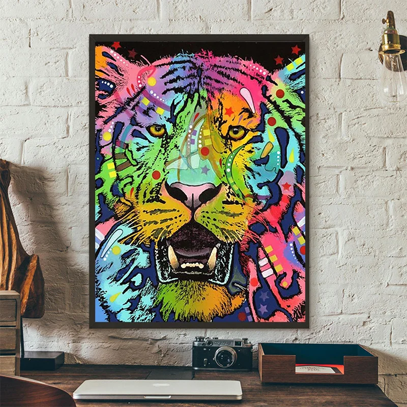 DIY 5D Diamond Painting Full Drill Animal Creative Poster  Diamond Mosaic Hand Inlaid Rhinestones Embroidery Home Decor Gifts