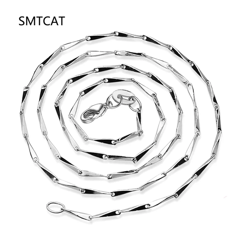 Classic Basic O-chain 925 Sterling Silver Lobster Clasp Adjustable Necklace Box Cable Chain DIY Jewelry for Women SCA009-45
