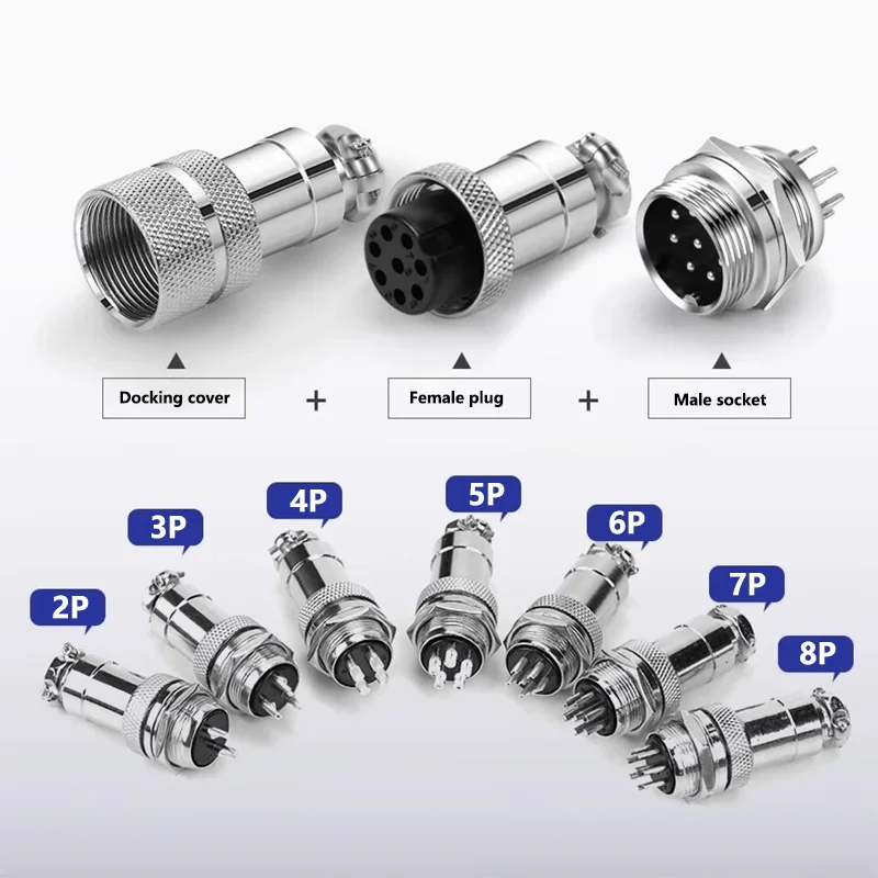 5 peças gx20 encaixe tomada de aviação macho fêmea conector circular 2-15 pinos
