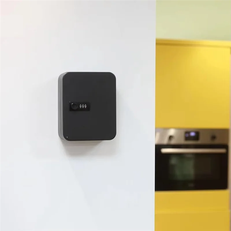 ABSQ-Combination Wall Mounted Code Lock Key Cabinet 36 Key Hooks Key Box Locking Key Organizer Security Lock Box