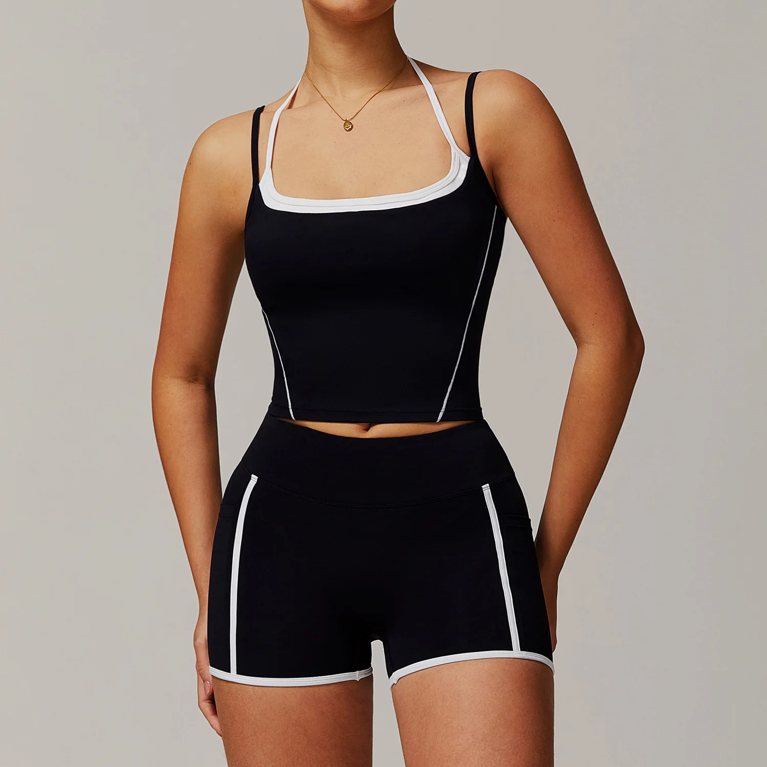 Women's Tracksuit 2PCS Fitness Suit Yoga Sets Sportswear Workout Shorts Sports Bra High Waist Leggings Gym Clothing Sports Suits