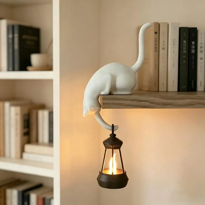 ~3D Printed Cat Inverted Hanging Ornament Hook - Cat-Shaped Storage Hook For Home Decor, Key, Indoor, Idea For Pet Lover