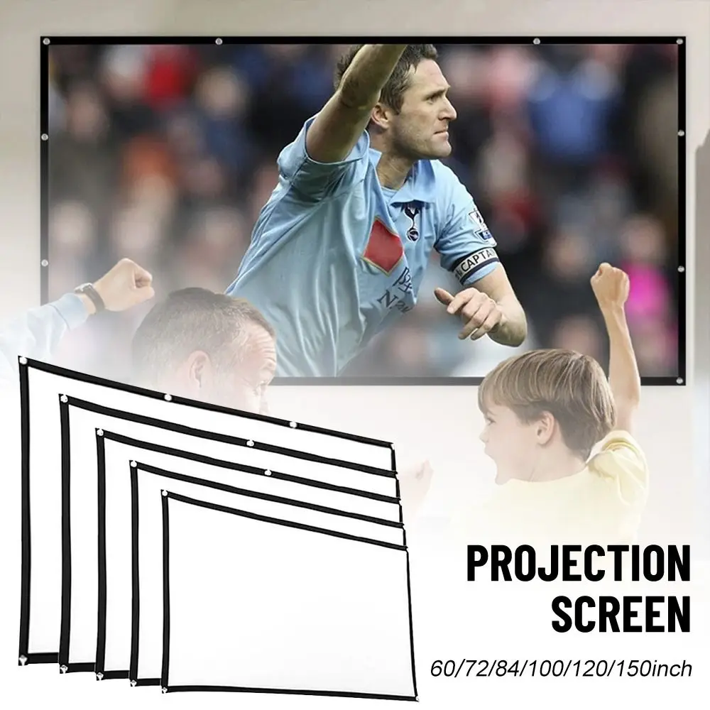 60 72 84 100 120 150 inch Accessories Easily Install Simple Curtain Projector Curtains Anti-light Screen Projection Screen