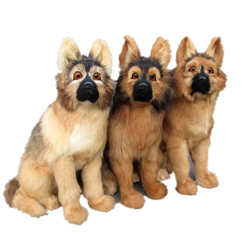 28x17x38cm neue Simulation Hund Plüsch Spielzeug Dekoration Heim textilien Foto Requisiten Simulation Tier Wolf schwarz zurück Spielzeug