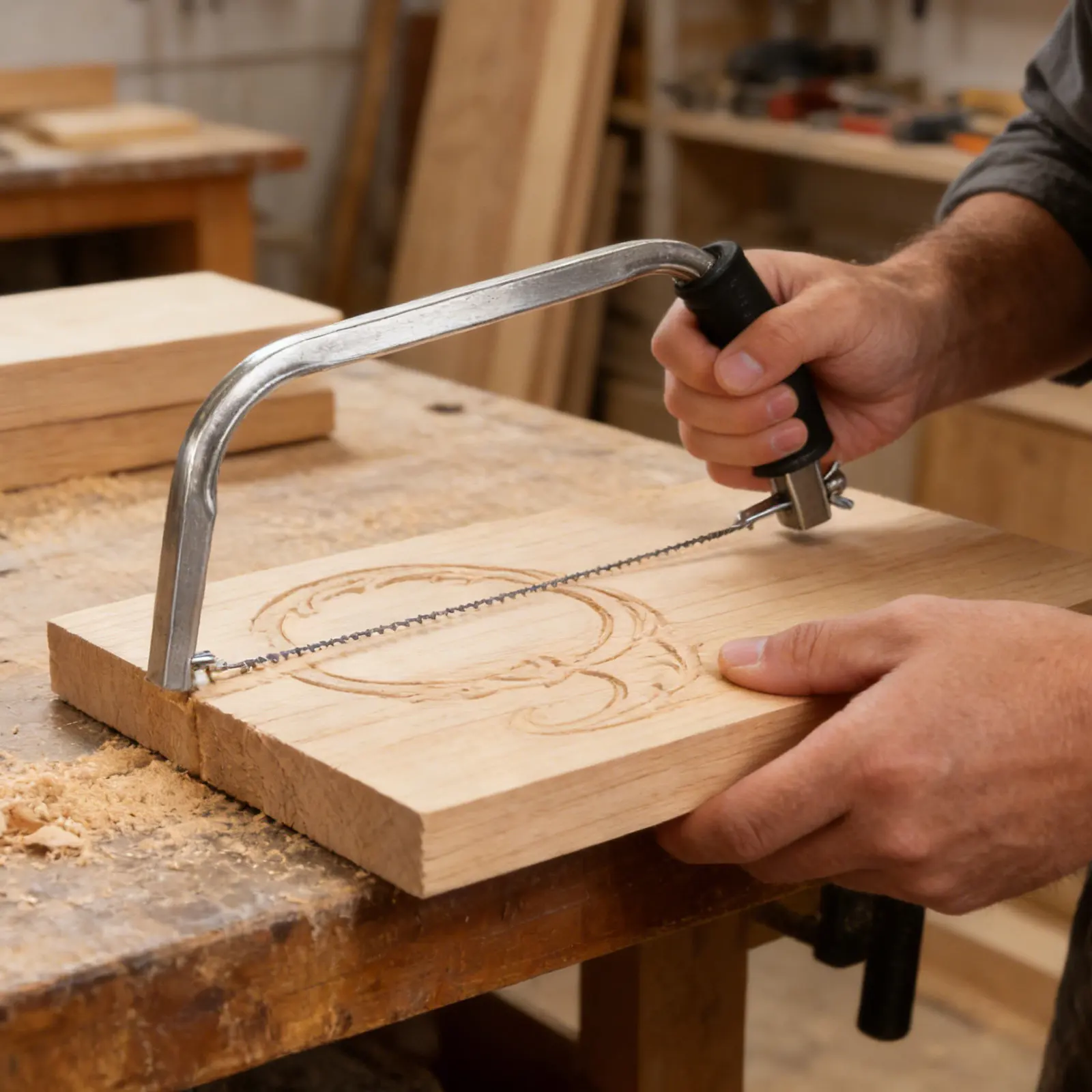 Hassas Tel Kesme Mini El Testeresi U Şekilli Testere Yaylı Ergonomik Saplı Ahşap İşleme El Sanatları Takı Yapımı Hobi Kullanımı Ahşap Metal