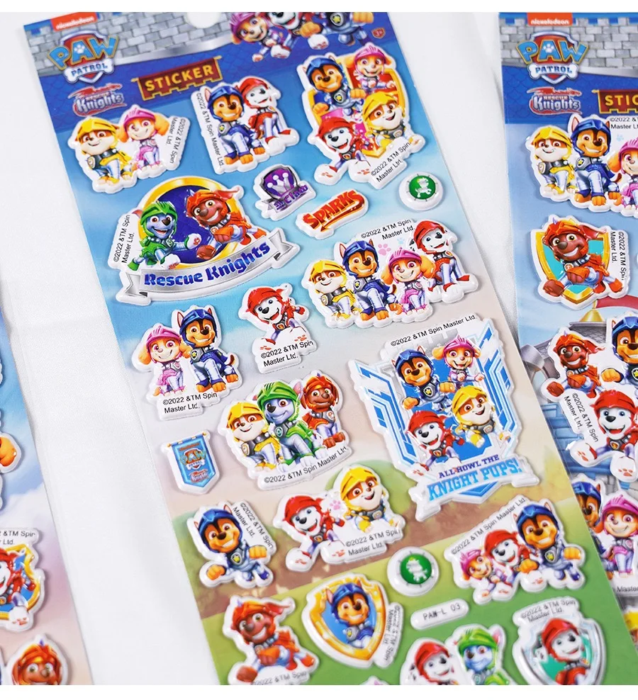 1PCS Cute Bubble 3D PAW Patrol Cartoon Sticker Decoration Suitcase Scrapbooking Phone Laptop Stationery Kid\'s Toy Sticker