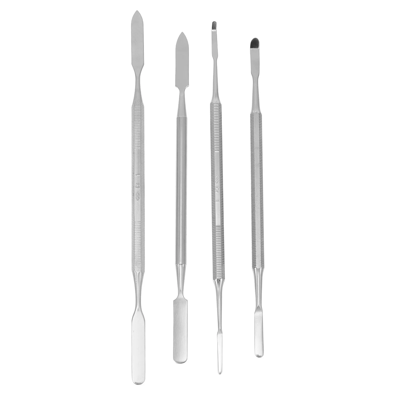 

4Pcs Stainless Steel Spatulas Makeup Mixing Rods for Foundation Blush Eyeshadow Lip Color Custom Application Tools
