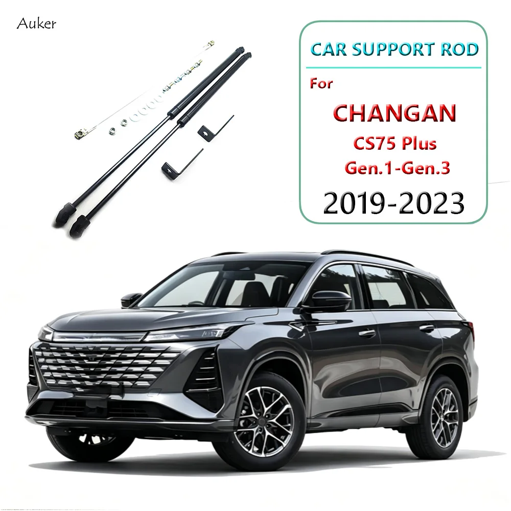 Auto-Styling Umbau Motorhaube Gasdruckfeder Stützstangen Zubehör für CHANGAN CS75 Plus Gen.1-Gen.3 2019-2023