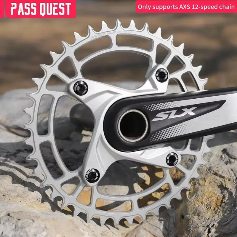 

PASS QUEST 104BCD 32T-42T silvery Round Narrow Wide Chainring Only supports AXS 12 speed chain Bicycle Accessories