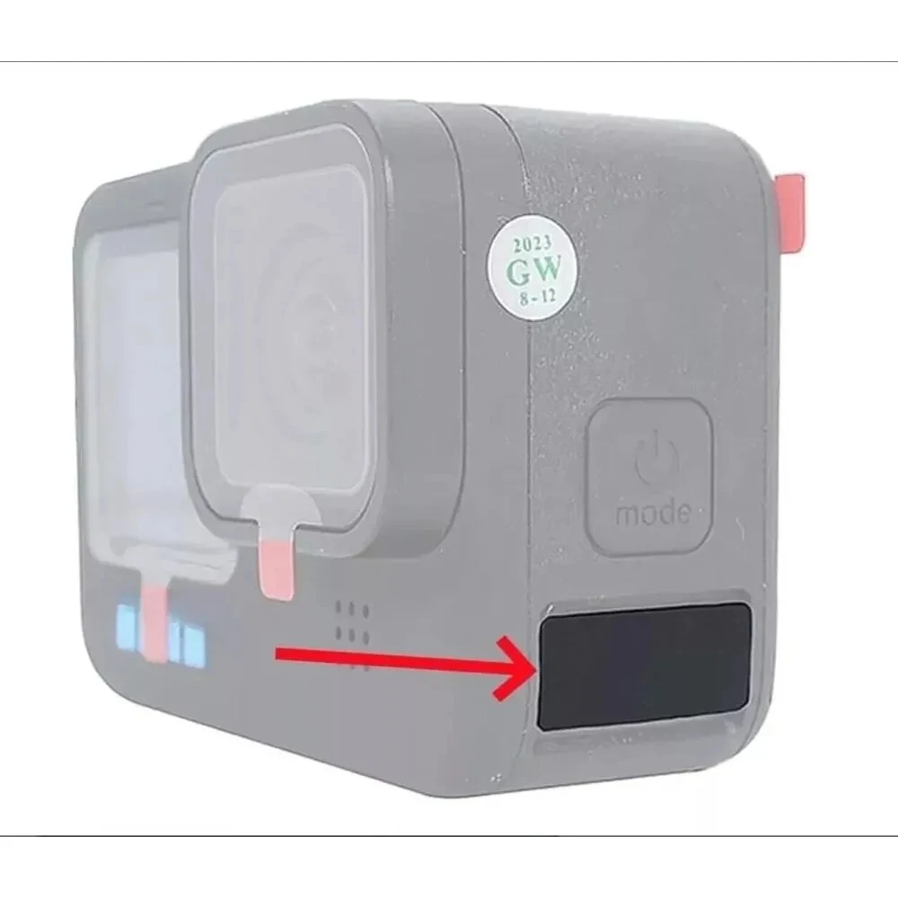 Genuino Per Gopro Mic Copertura Della Porta di Scarico Hero 9 Hero10 Hero11 Hero12 hero13 Hero 9 10 11 12 13 Nero Action Camera Parte di Riparazione