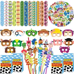 Toy Story Party Supplies Reusable Drinking straws Slap Bracelets Bags Stickers Gifts Kids Birthday Party Favors Classroom Gifts