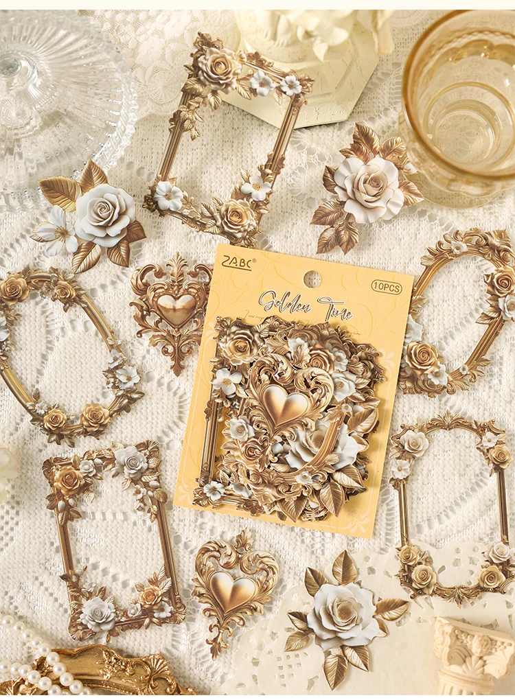 Journal GO Scrapbooking DIY 3D-Aufkleber, Blumenalbum, Journaling-Zubehör, Hobby-Album, Karte, DIY, florale Aufkleber, 10 Stück – Detail 13