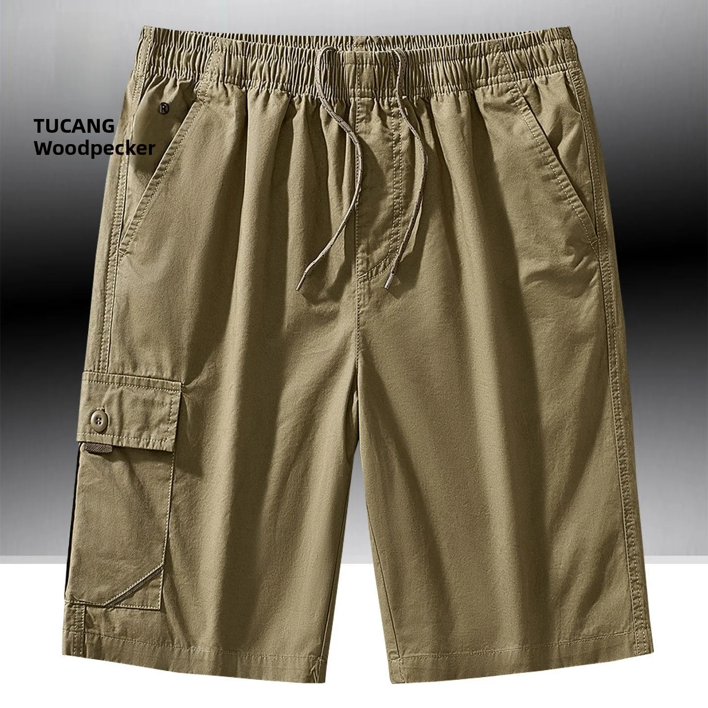 

Мужские летние пляжные повседневные шорты свободного кроя из хлопка, большие размеры, дышащие, с множеством карманов, длиной до колена, TUCANO