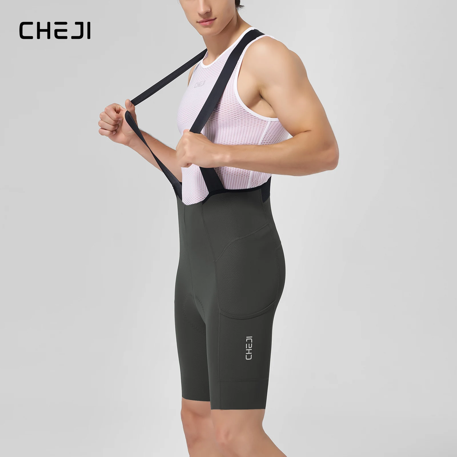 

Cheji Men's Bib Shorts Quick-Drying Breathable Seamless Craft with Belgian Foam Pad for Comfortable Cycling Experience