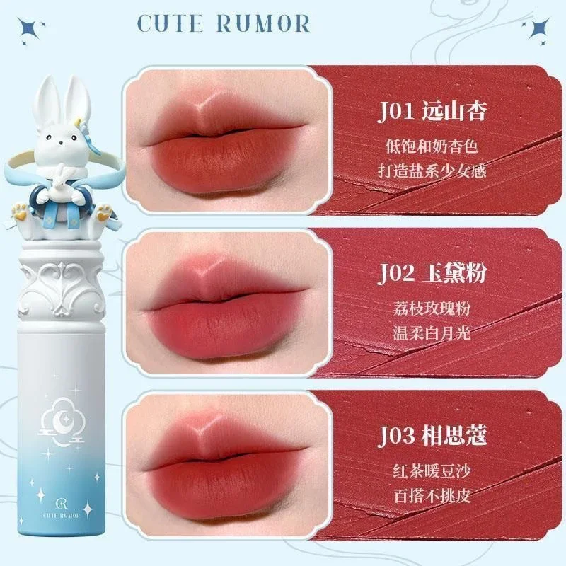 

Cute Story Jade Rabbit Lipstick Rabbit Soft Mist Matte Long lasting Moisturizing, Non Staying Cup Velvet Lipstick Cosmetics