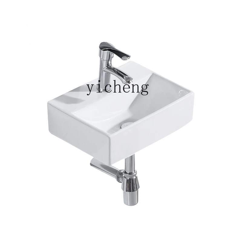 

YY Balcony Mini Small Size Corner Basin Bathroom Ceramic Small Size Washbasin