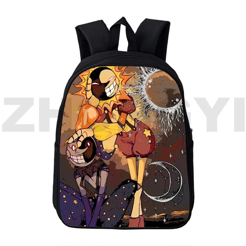 3D Print Fnaf Sundrop Moondrop Bookbag Sac A Dos Student School Bag Women Fashion Backpack Men 12/16 Inch Travel Bags for Girls