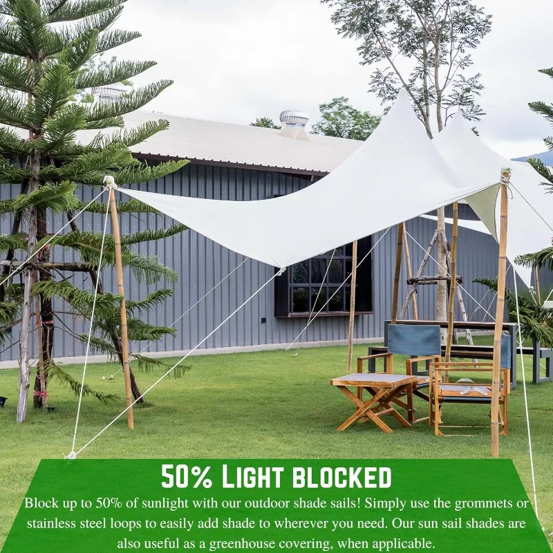 

White Shade Cloth - 50% - Mesh Fabric for Fence Privacy Screen, Garden Shade, Mesh Fence Screening, Shade