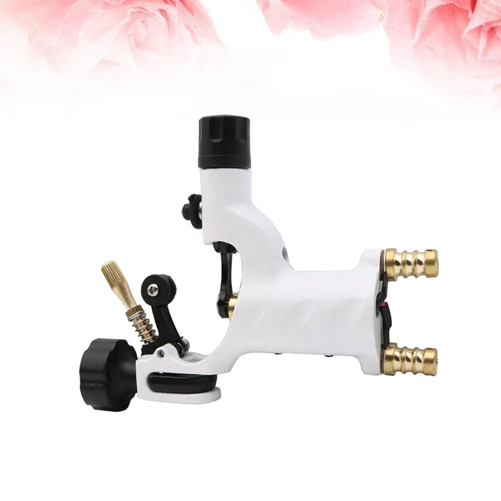 

White Rotary Tattoo Machine Kit Silent Vibration Adjustable Force Classic Design for Professional Rotary Tool
