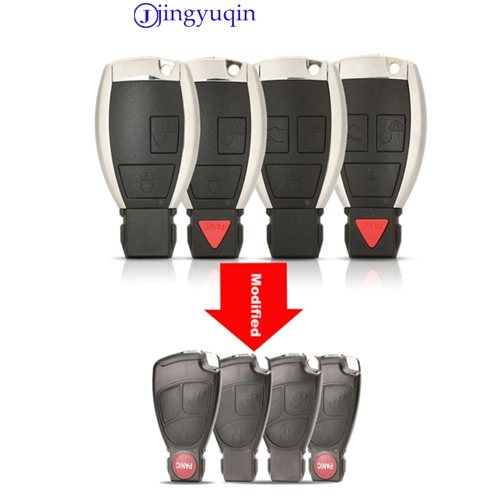 Jingyuqin Geändert Auto Schlüssel Shell Fall Abdeckung Für Mercedes Benz B C E ML S CLK CL Ersatz Smart Auto Schlüssel Shell 2/3/4 Tasten