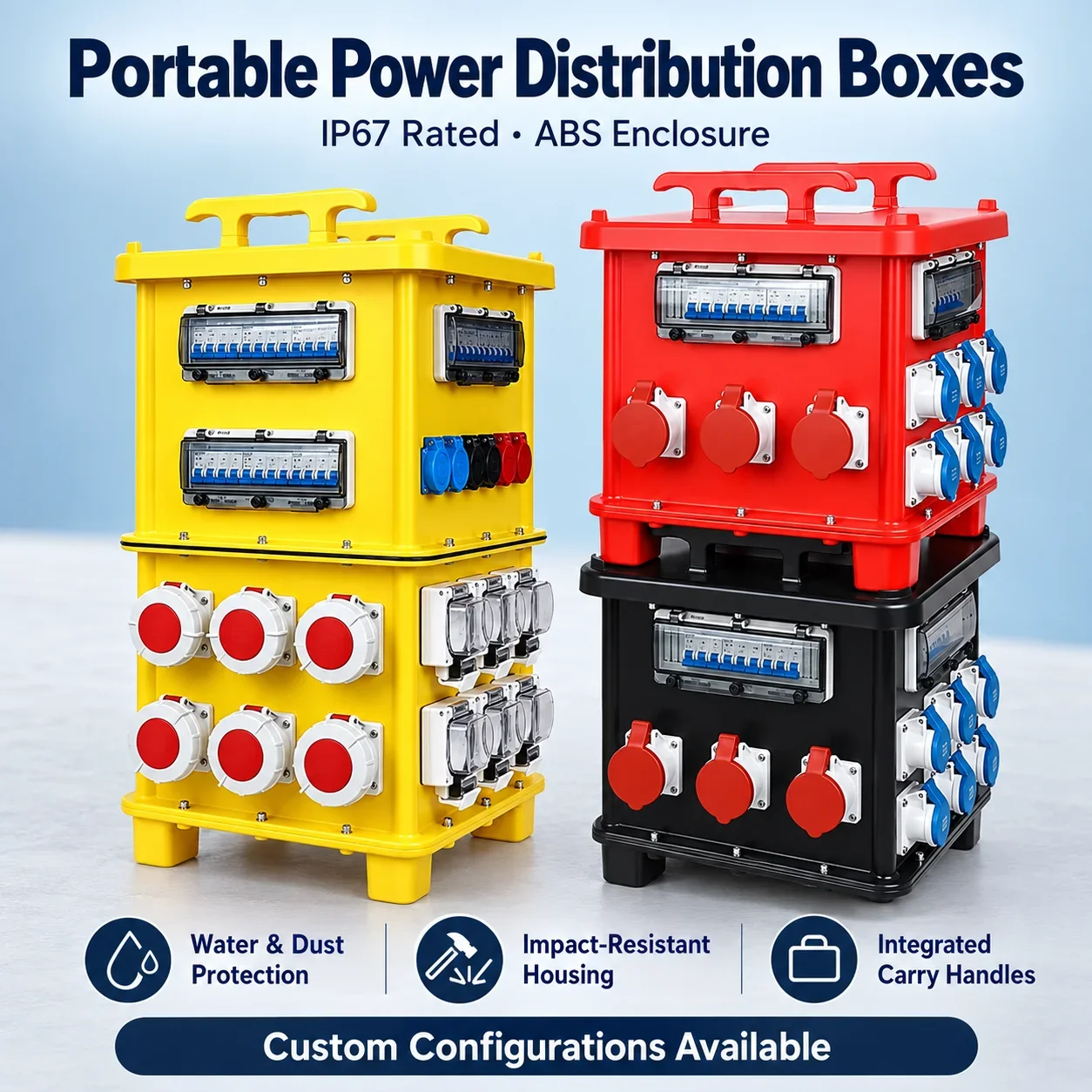 Mobile Switch Cabinet Power Pass-through Box for Construction Site Temporary Distribution Maintenance Stage Power Box