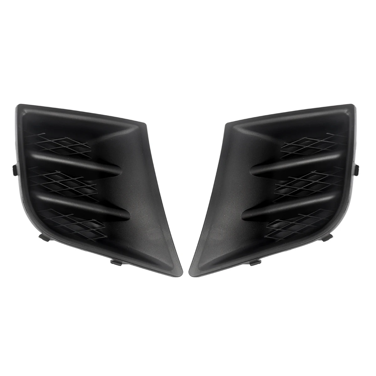 Pair Black Front Bumper Fog Lamp Grille for Peugeot 107 2009-2012  No Light Hole