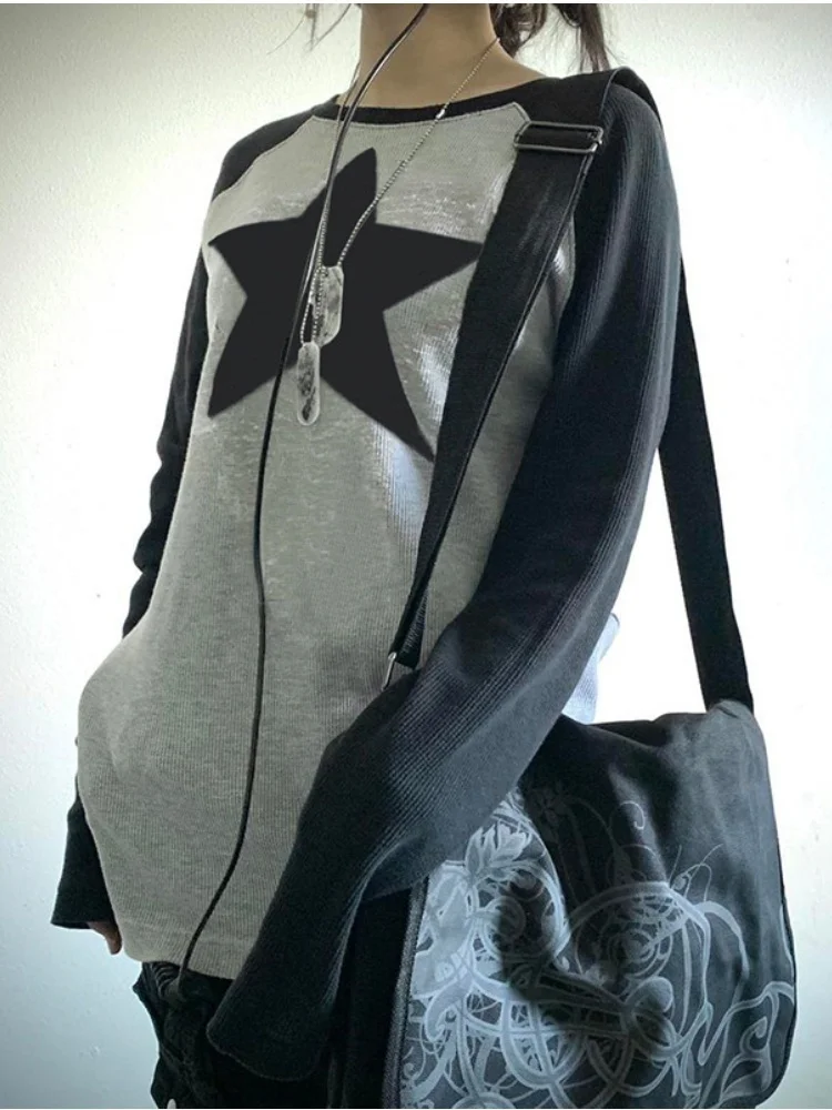 Women Star Sweater 2025 Autumn Winter New Women's Fashion Casual Sweatshirt Star Pattern Long Sleeve Top