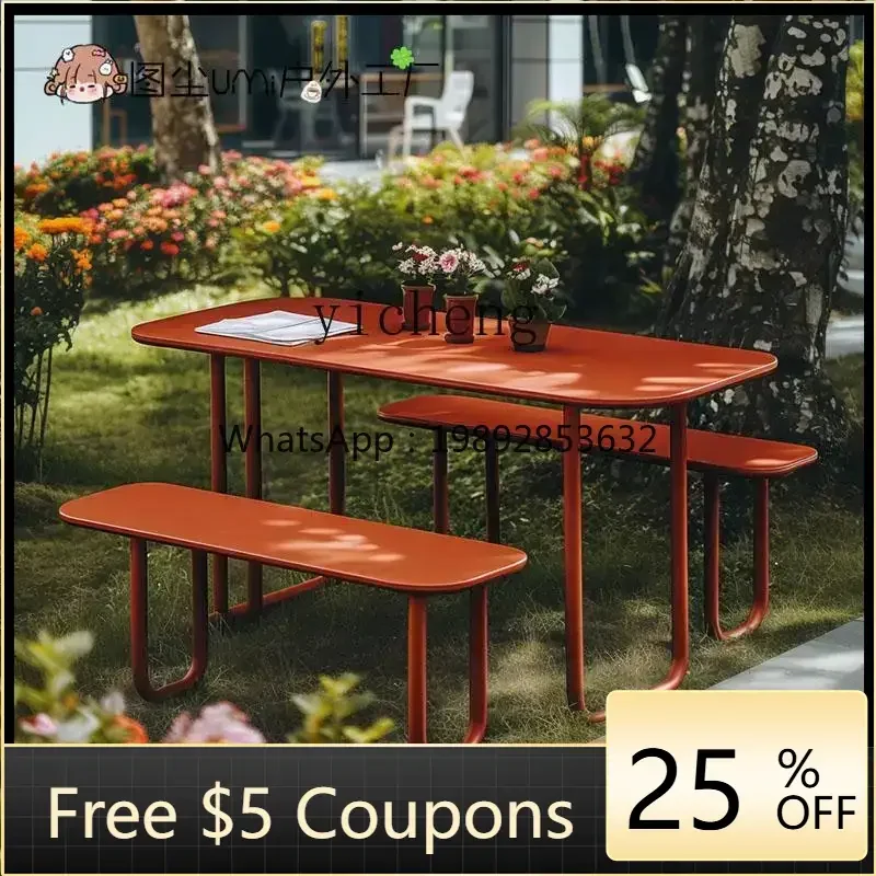 

U7 outdoor card seat table and chair table and chair terrace courtyard park milk tea coffee restaurant