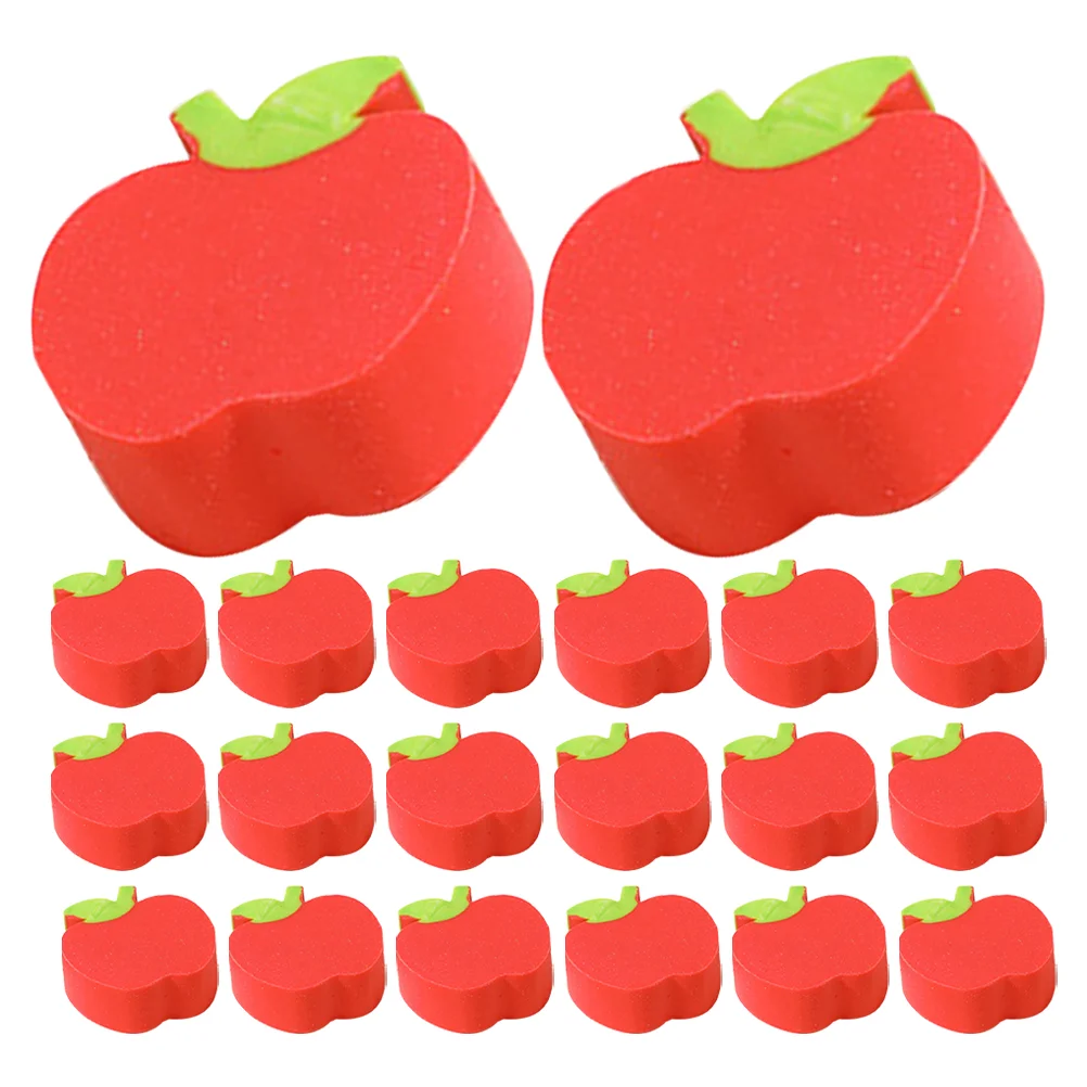 100 Pcs Apple Eraser Kids Erasers for Bulk Small Toddlers Cartoon Mini Cute Lovely Counter Adorable