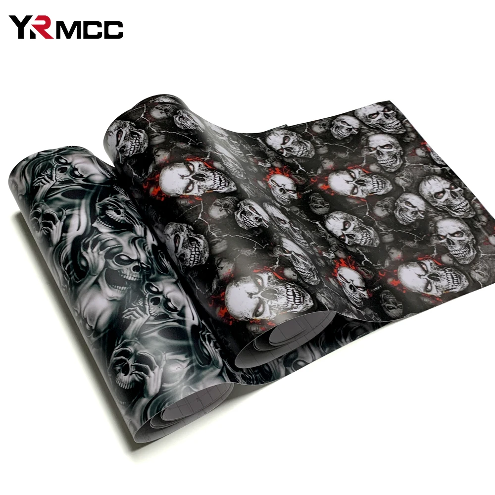 Car Skull Cartoon Stickers Self-Adhesive Vinyl Wrap Car Body Film Waterproof Auto Decal Sticker for Motorcycle auto Accessories