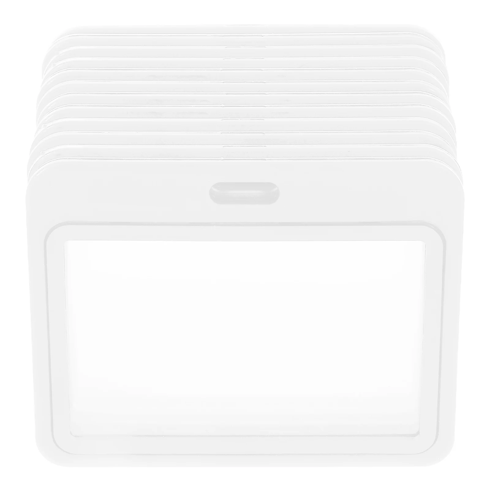 

12 Pcs ID Card Holder Access Cover Plastic Badge Holders Clear Double Sided Campus