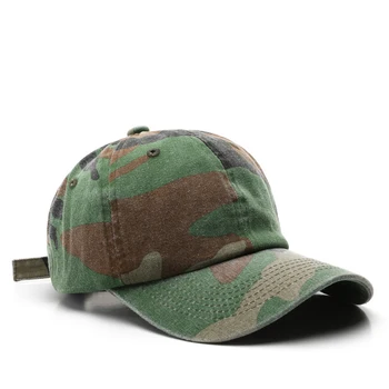 Camuflagem lavado algodão boné de beisebol masculino denim personalidade acampamento ao ar livre snapback bonés protetor solar chapéu casquette gorras