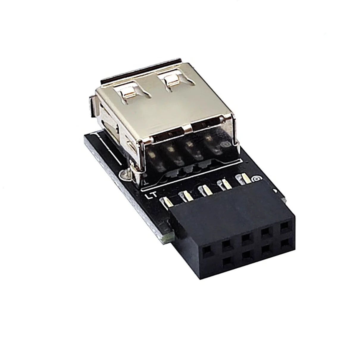 OUVU-9Pin do 1 portu USB Adapter Złącze PC Wewnętrzna płyta główna 9Pin do USB2.0 Typ A Konwerter żeński do komputera stacjonarnego
