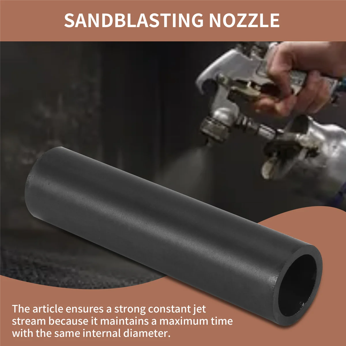 A88M 80X20X8mm فوهة كربيد البورون فوهة السفع الرملي، فوهات تفجير الرمل